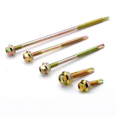 China Pan Fasteners Roofing Galvanized Hex Flange Head Drawing Thread Self Drilling Screws For Sheet Metal for sale