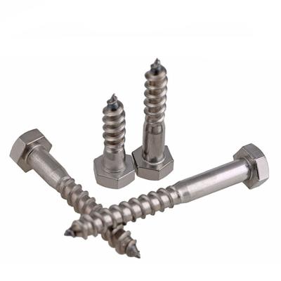 China DIN571 Stainless Steel Big Hex 304 Top Head Coach Wooden Screw for sale