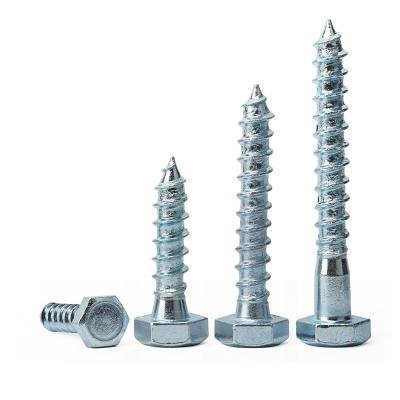 China DIN571 Carbon Steel Galvanized Pan Hex Head Coach Screw for sale