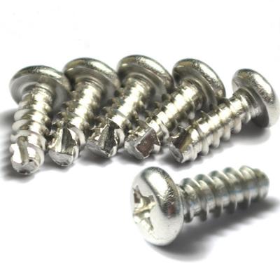 China Pan Metal Nickel Plating Steel Cross Recessed Round Phillips Pan Head Thread Cutting Screw for sale