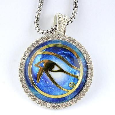 China Africa Wholesale Eye Of Horus Orgonite Pendant Necklace Resin Crafts Orgone Stainless Steel Necklace Gifts for sale