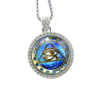 China Africa Wholesale Eye Of Horus Orgone Orgonite Pendant Necklace Stainless Steel Necklace Gifts For Friends for sale