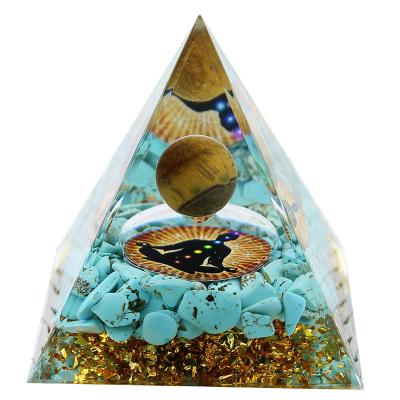 China Europe Wholesale Energy Orgone Organite Pyramid Crystal Crafts Gift Healing Chakra Generator Decoration for sale