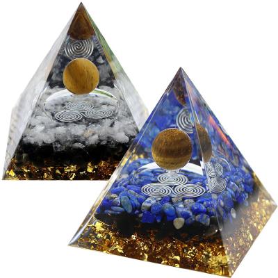 China Europe Hot Selling Healing Stones Pyramids Resin Energy Generator Orgonite Orgone Crystal Pyramids for sale