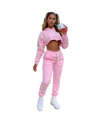 China Hot Selling Breathable Plus Fleece Sports Suit Sports and Leisure Ladies Suits Women's Two-Piece Suit for sale