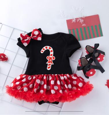 China Wholesale Breathable Kids Christmas Boutique Clothing Sets Cute Short Sleeve Fashion Dress For Little Girls for sale