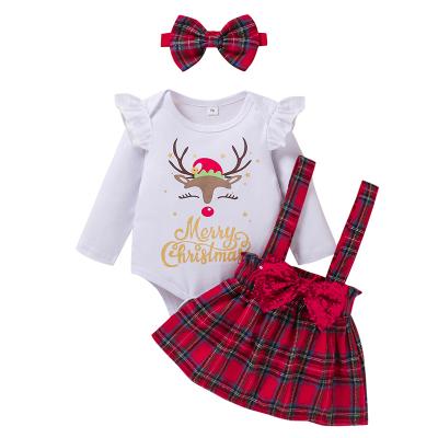 China High Quality Casual Toddler Dress Up Dress Little Girls Boutique Christmas Clothing Sets for sale