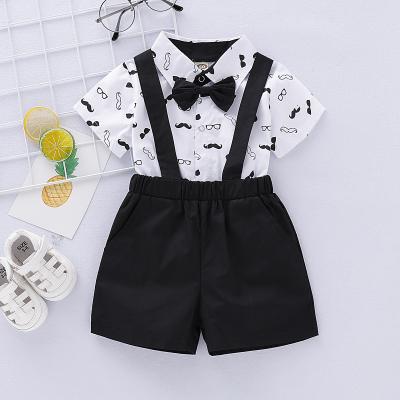 China Small Gentleman's Summer Casual Hot Selling Boys Products Sling Child Costume Custom Clothes Set Boy Children for sale