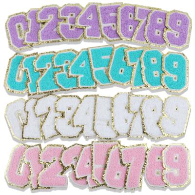 China 3D Towel Embroidered Color Digital Embroidery Correction Towel Embroidery Correction Paste Clothes Computer Embroidery Correction Label for sale