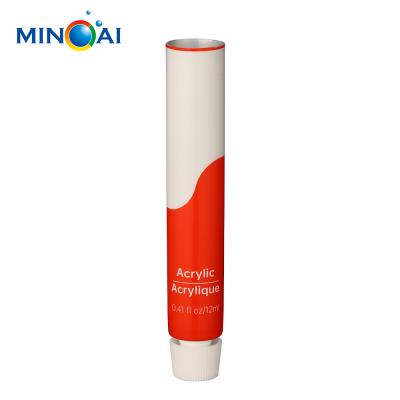 China Empty Paint Offset Printed Laminated Acrylic Oil Color Paint Tube Packaging for sale