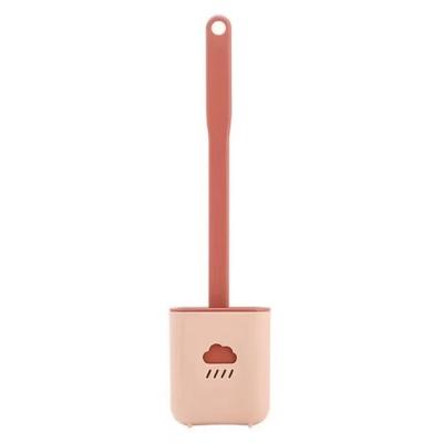 China Sustainable Creative silicone no-dead-angle brush Can be wall-mounted can be floor bathroom toilet brush for sale