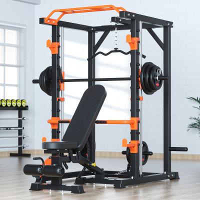 China Universal Complete Gantry Squat Weightlifting Rack Machine Smith Trainer Home Equipment Free Squat Press Bench for sale