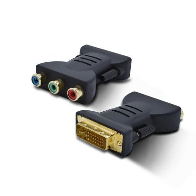 China 24PIN+5 DVI-I 3 Video Male Transfer To RCA Female Video DVI Component Adapter for sale