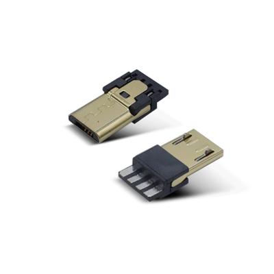 China Movable & Computer Gold Plated Type USB 2.0 V8 Case Type Micro 4 Pin Solder Male USB AM Connector For Mobile Phone for sale