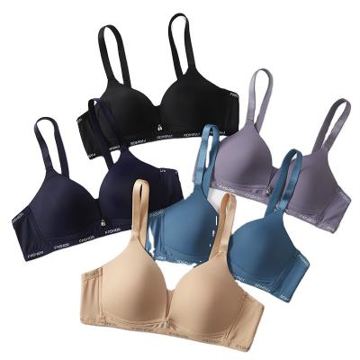 China Pump Shipping Dropshipping Girls Fashion Simple Solid Color Push Up T-shirt Bra Comfort Women Bra for sale