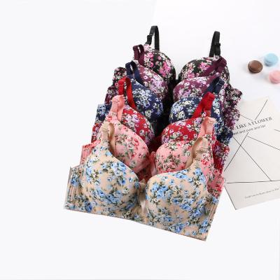 China Wholesale Viable Underwear Floral Thin Sexy Lingerie Women's Girl's Soft V Bras For Women for sale