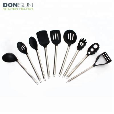 China Best Viable Cookware Sets 9 Pieces Nylon Stainless Steel Handles Tool Kit Kitchen Gadgets Tools for sale