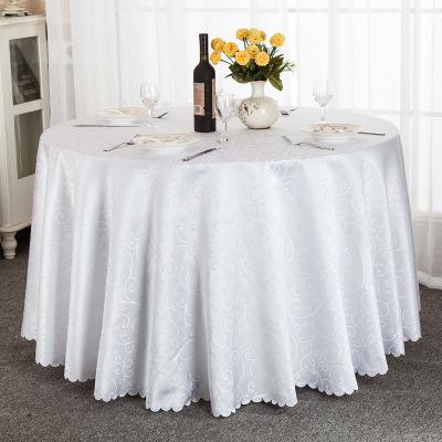 China 132 series waterproof luxury white tablecloth polyester tablecloth for wedding banquet restaurant for sale