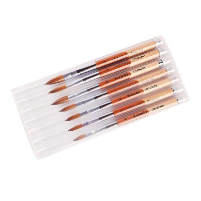 China Angular Blush 7 Size Double Color Kolinsky Nail Brush For Art Tools for sale