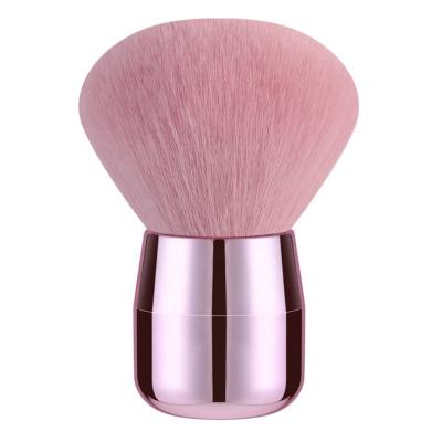 China Angular Blush Portable Cosmetic Tool Loose Powder Blush Concealer Brush Single Pink Color Makeup Brush for sale