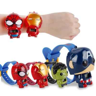 China Hot Selling Superhero Watch Kids Watch Transformation Toys For Kids Cartoon Anime Watch In 2019 for sale