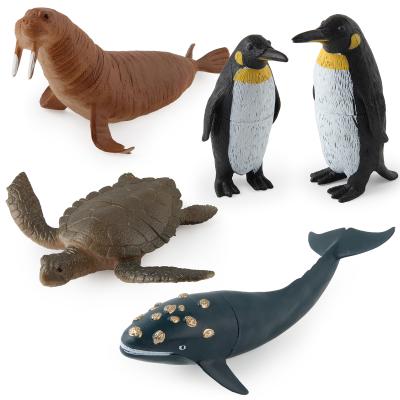 China Mini Animal Model Animal Model Toy Set Educational Toy for Kids PVC Solid Marine Animal Model Set for sale