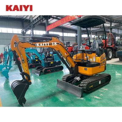 China Hotels 1.8 Ton Small Digger Excavator Rotary Side Arm And Cab With Control Pilot Crawler Mini Excavator for sale