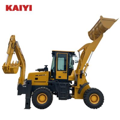 China Famous hotels Kaiyi 10-90 brand engine building garden use front hydraulic steering loader and busy excavating loader at both ends for sale