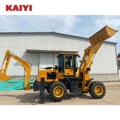 China Hotel Construction Machinery 4WD Compact Wheel Loader With Backhoe Digging , Backhoe Loader for sale