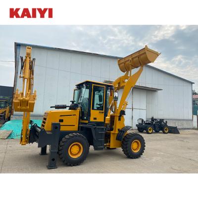 China Hotels Tractor With Front End Loader , Construction Machinery Hydraulic Upgraded New Backhoe Loader for sale