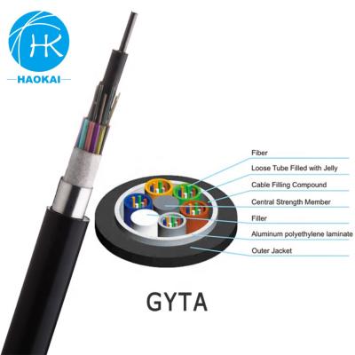 China Direct Buried Outdoor Networking Gyta53 Gyta 12 Core Armored Fiber Optic Cable for sale