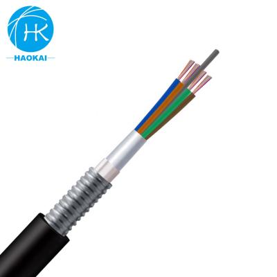 China 12 Core FTTH FTTB FTTX Network Gyta Fiber Optic Cable Armored Outdoor Multimode Steel Wire for sale