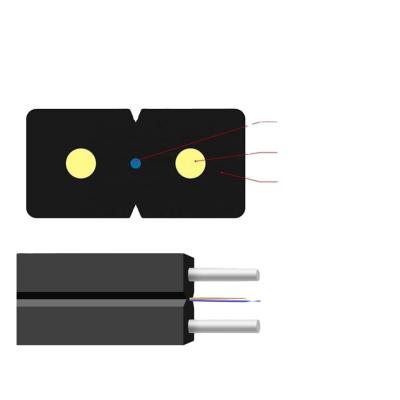 China PVC Or LSZH Single Mode 1 Fibra Core 2core 4core Cabo Optica , FTTH Drop Fiber Optic Cable for sale