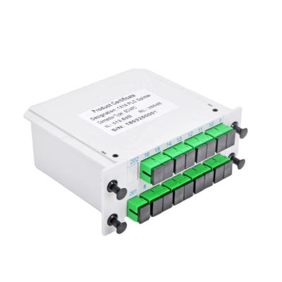 China FTTH FTTH FTTB FTTX Network FTTH Connector 32 Ports Cassette Fiber Optic Type PLC Splitter With Factory Price for sale