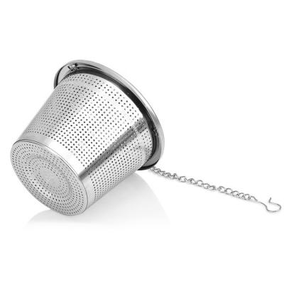 China Sustainable Reusable 304 Stainless Steel Tea Strainer Infuser Tea Locking Tea Spice Dry Herb Mesh Screen Filter for sale