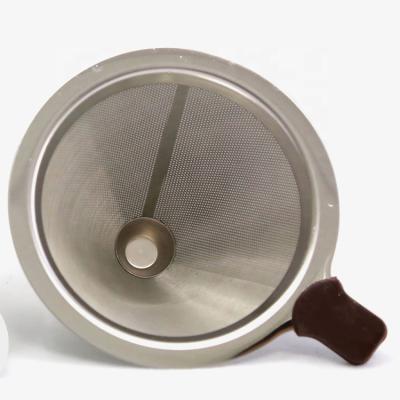 China Viable Reusable Drip Coffee Filter Holder Stainless Steel Drip Cone Coffee Filter Coffee Filter Maker for sale