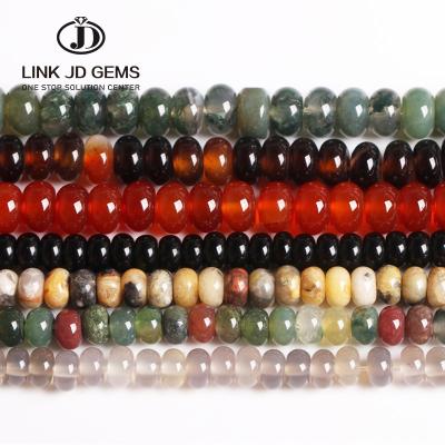 China Natural Stone Mateiral Carnelian Jasper Carnelian Onyx 6x4mm Abacus Faceted Loose Beads DIY JD Bestselling Jewelry for sale