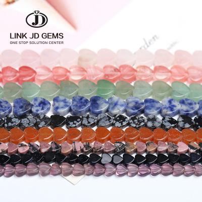 China Wholesale 10*4MM Mateiral 100% Baroque Rhodonite Natural Flat AA Heart 38Pcs With Black Line Strand Ear Bead Jewelry Bead for sale