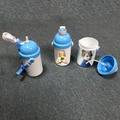 China Stocked Stocked , 400ml Sublimation Empty Kids Plastic Water Bottles for sale