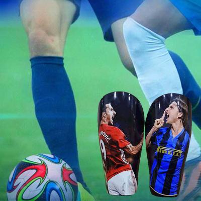 China White Plastic 3D Sublimation Shell Cover Case Football Leg Soccer Knee Shield Pads for sale