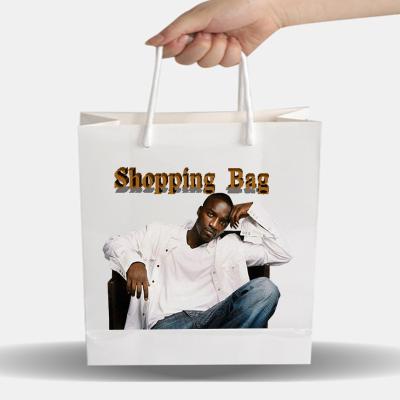 China A4 Size Folding Folding, Sublimation White 2 Blank Tote Bag Plain Shopping Side Bag With Sublimation Coated for sale