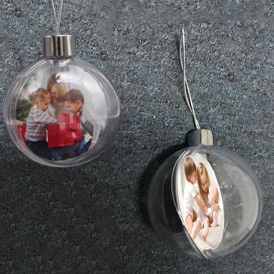 China Christmas Tree Decoration 2020 Big Ball Hanging Ornaments Plastic Plastic Dye Sublimation Empty Christmas Ball for sale