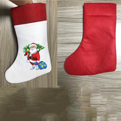 China 2022 New Felt Felt Sublimation Socks Ornaments White Felt Christmas Gift Ornaments Personalized Stocking Ornament for sale