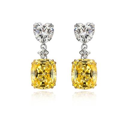 China Beautiful Romantic Synthetic High Carbon Sterling Silver Colorful Zircon Stone S925 Zircon Stud Earrings For Women Gift for sale