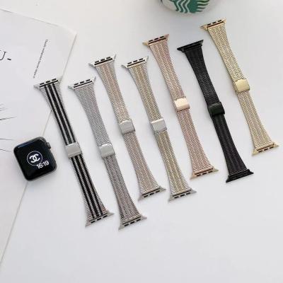 China Stainless Steel Stainless Steel Bracelet Strap For Apple Watch Band Smart Watch Steel Band 41mm 45mm 42mm 38mm for sale