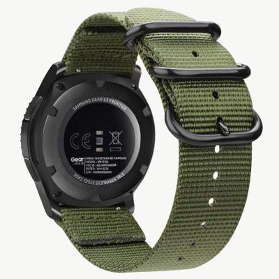 China 20Mm 22Mm Flexible Watchband For Samsung Galaxy Watch 46Mm 42Mm Active2 Active1 Speed ​​S3 Frontier Sports NATO Nylon Watch Band for sale