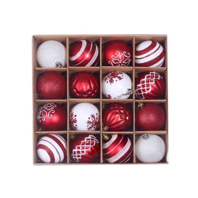 China Hot Sale 6CM /16PCS Christmas Tree Ball Christmas Decorations Christmas Christamas Decoration Box Hanging Balls for sale