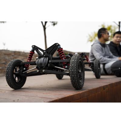 China New Arrival Mens 4WD 1000W*4 Electric Motor Driven Off Road 100KM Chain Four All Terrain Electric Longboard Skateboard With Side Lights for sale