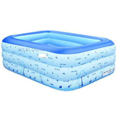 China Family 3 layers 210cm Giant PVC Inflatable Swimming Pool for sale