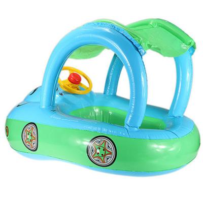 China Inflatable Baby Float Seat Boat Tube Ring Car Sun shade Water Swimming Pool Portable for sale